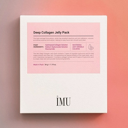 [1+1] ディープコラーゲン ゼリーパック 4枚, 正品, 韓国コスメ