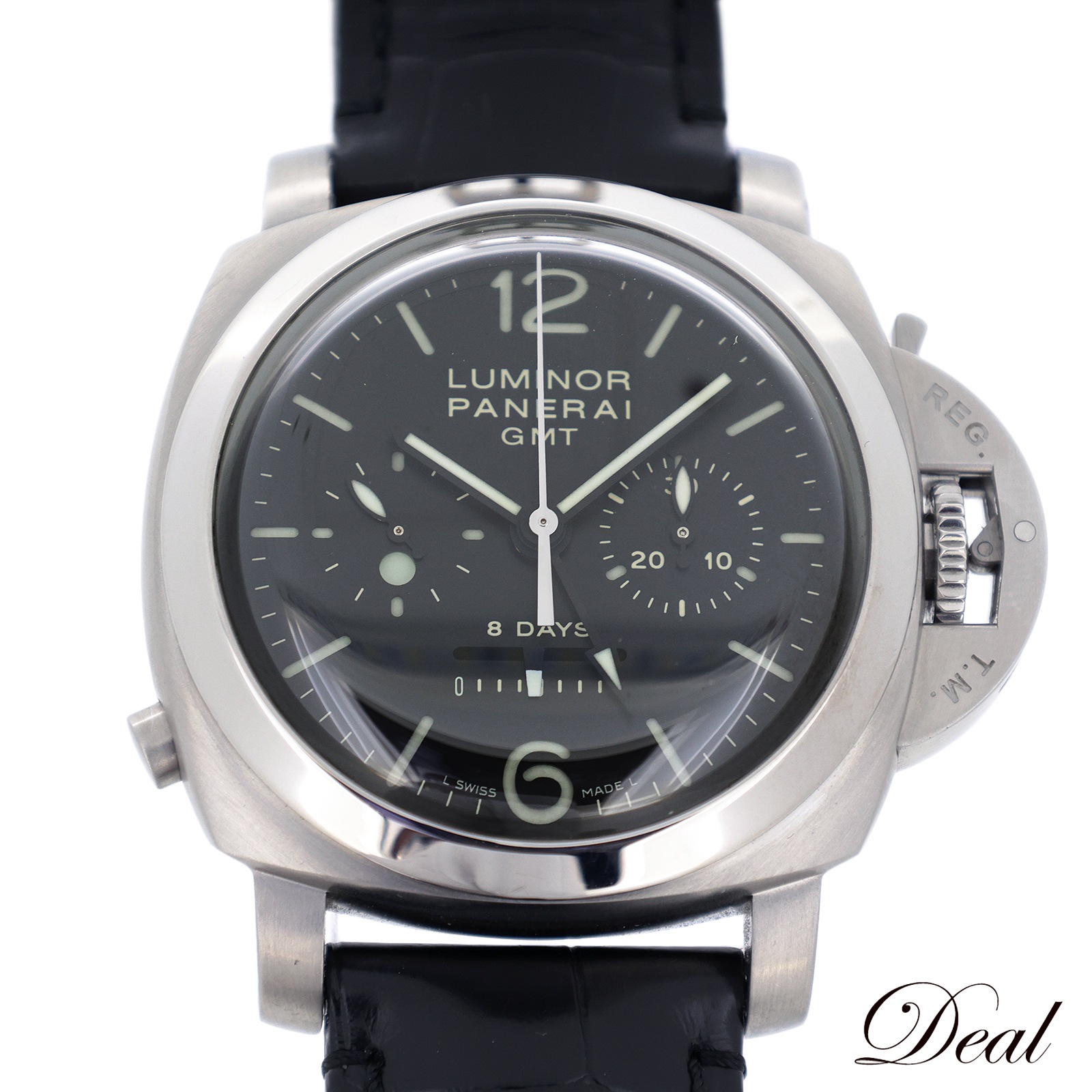 パネライ ルミノール 1950 8Days GMT クロノ モノプルサンテ PAM00275 メンズ 腕時計