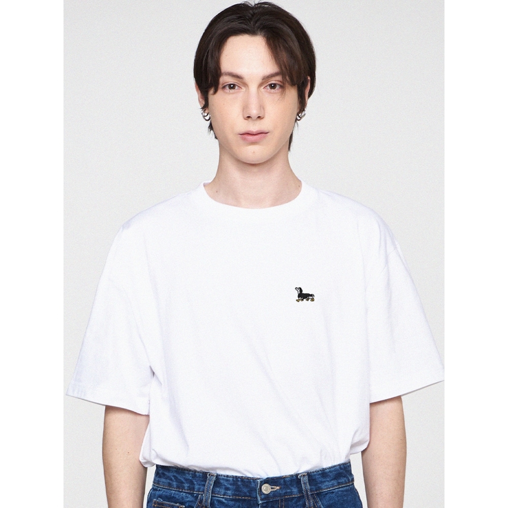 GRAVER イエローブーツパフィーエンブロイダリーショートスリーブTシャツホワイト 6,257円