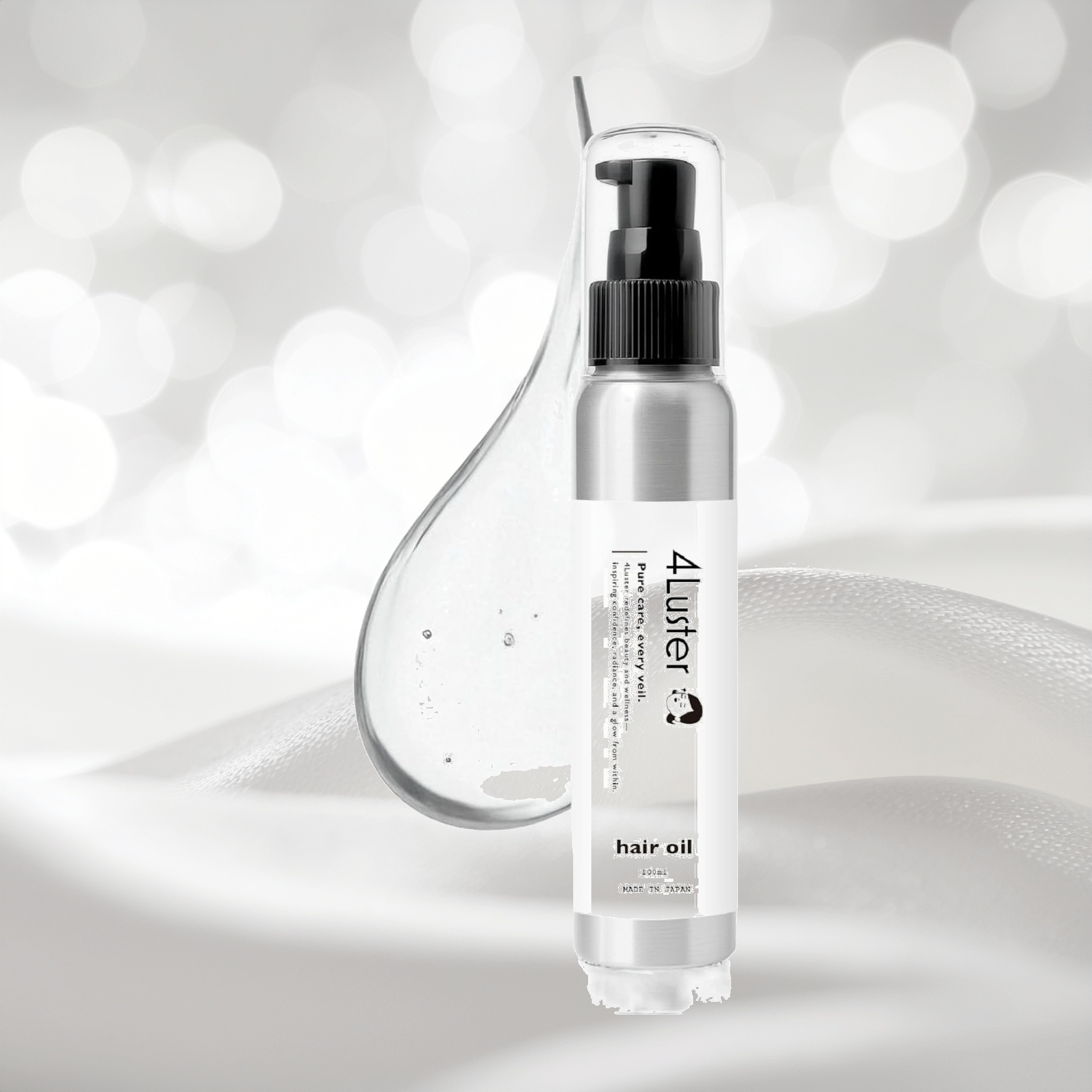 洗い流さないトリートメント4Luster(フォーラスター) ヘアオイル 100ml 保湿 ツヤ髪 軽やか まとまり 熱ダメージケア スタイリング つやちゃんのヘアオイル