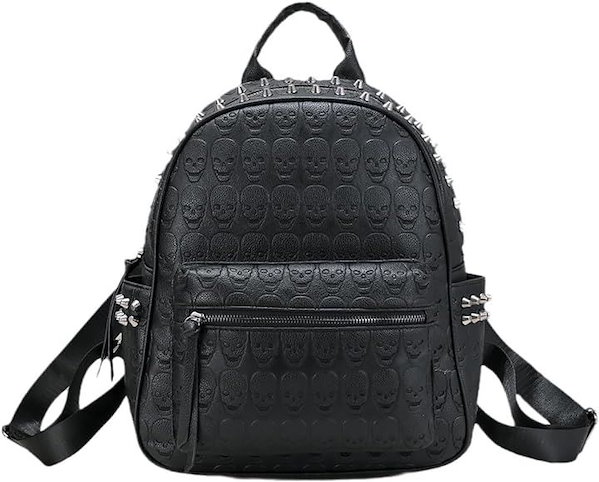 Qoo10] リュックサック ドクロ スタッズ カジュ