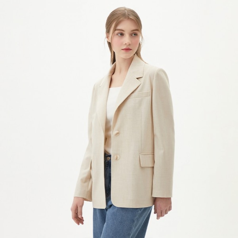 [プラスチックアイランド] オーバーフィットノッチカラージャケットPQ2EJ463