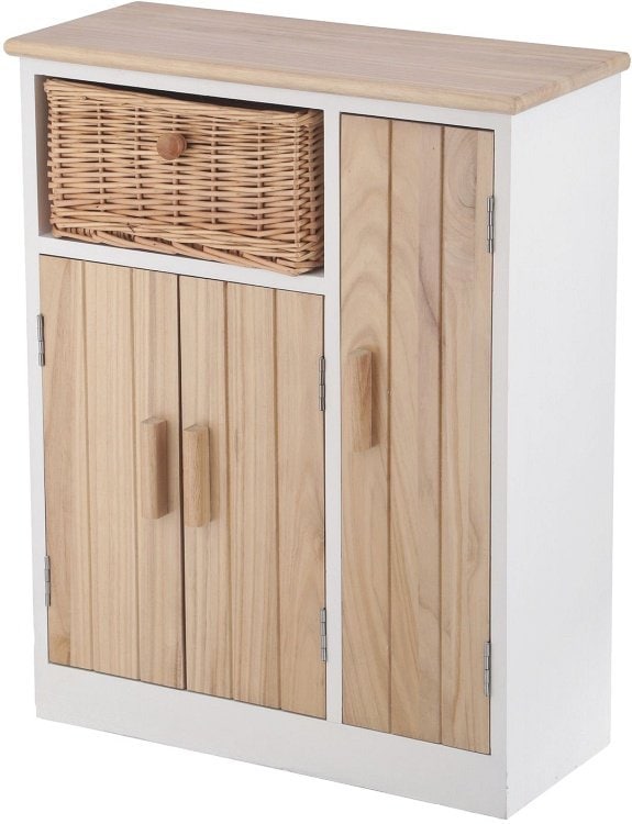 キャビネット おしゃれ ワイド サイドボード 50.5×21×62.5cm ナチュラル