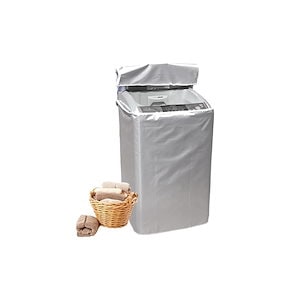 DFsucces 洗濯機カバー 全面保護 防水 防塵 防湿 防日焼け 紫外線遮断 開閉可能 室外機カバー シルバー (Medium)