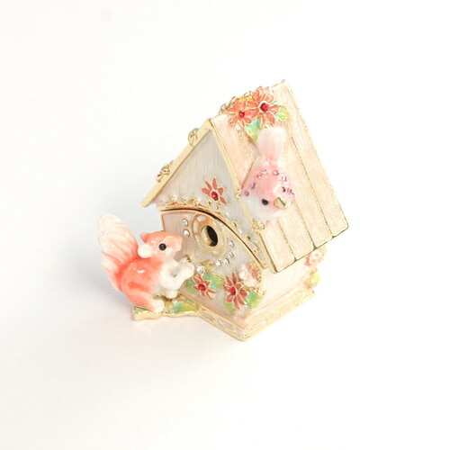 【ジュエリー ボックス】【ミニチュア家具シリーズ】 バードハウス ジュエリー ボックス EX4801　ピンク 999
