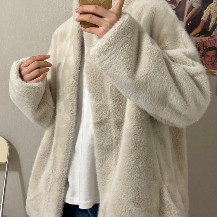 冬の女性のための若い環境に優しいミンクの毛皮のコートミドル丈で怠惰なスタイルの毛皮ワンピースの高級ミンクトップ