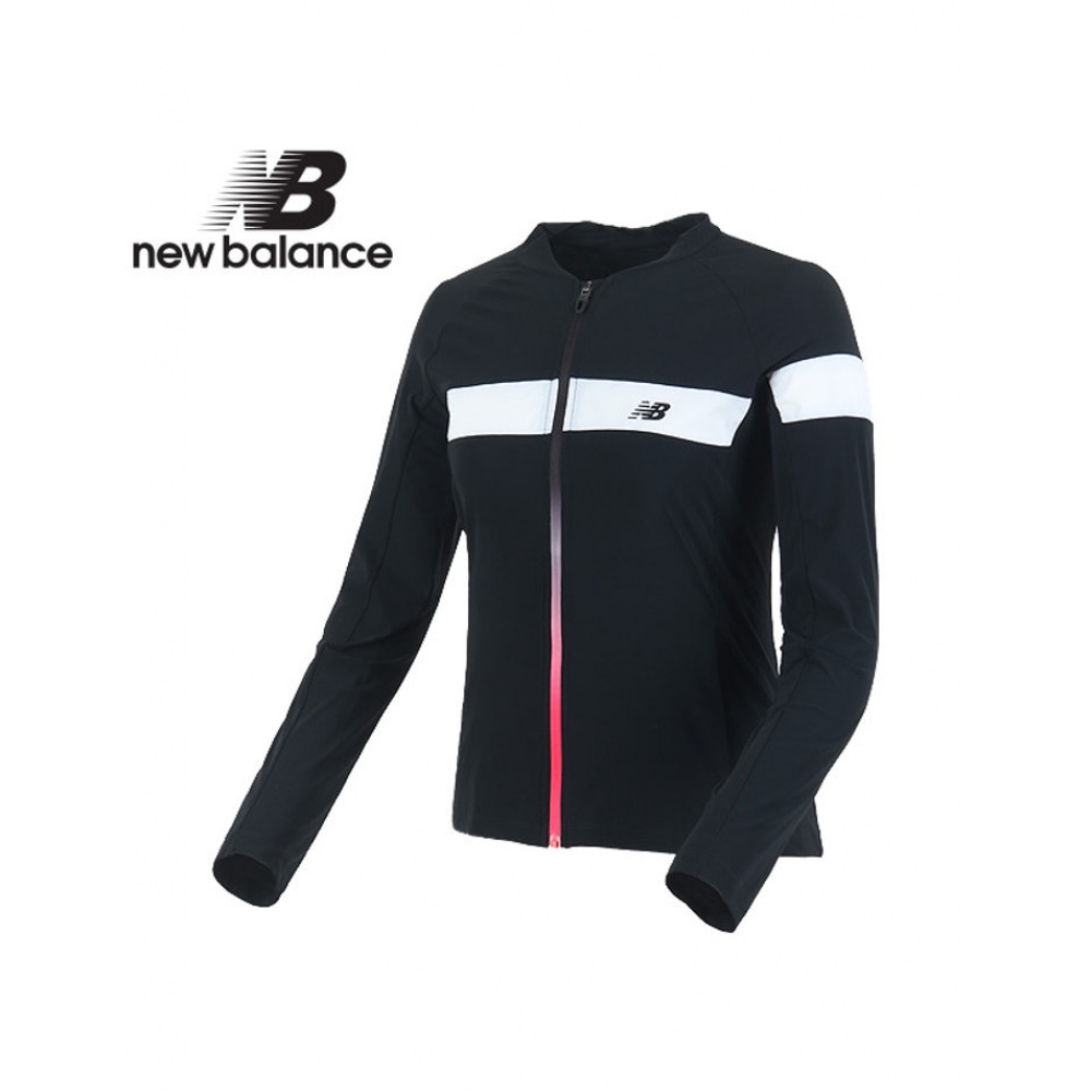 ニューバランス女性用クールトレーニングジップアップ (NBMD929022-19) _ブラック