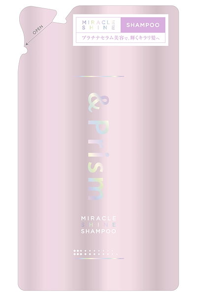 他サイト： &Prism [ アンドプリズム ] ミラクルシャイン シャンプー 詰め替え 320mL『プラチナ美容シャンプーで芯から輝くキラリ髪へ』の商品画像