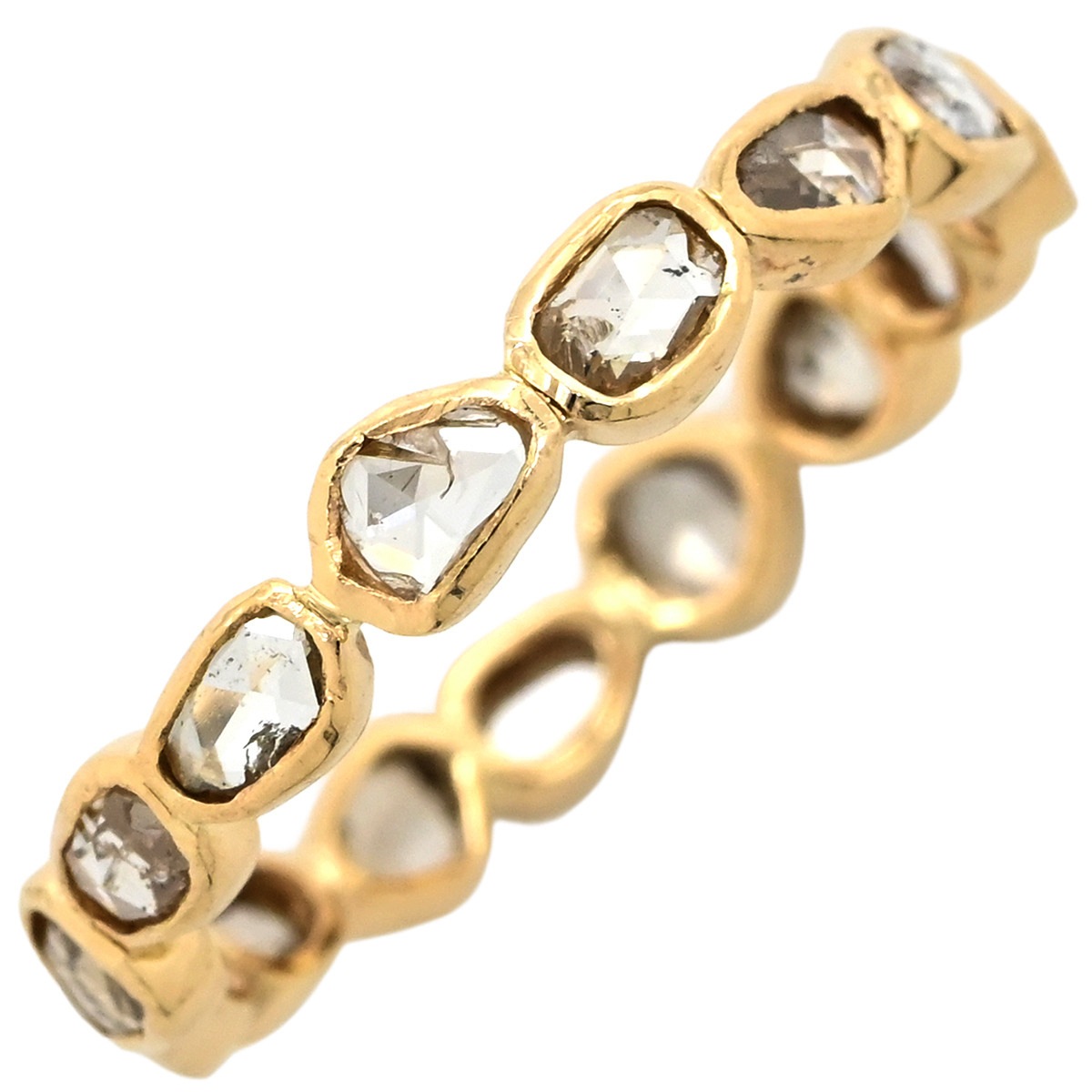 リング 指輪 ダイヤリング K10YG ダイヤモンド イエローゴールド 15号【中古】