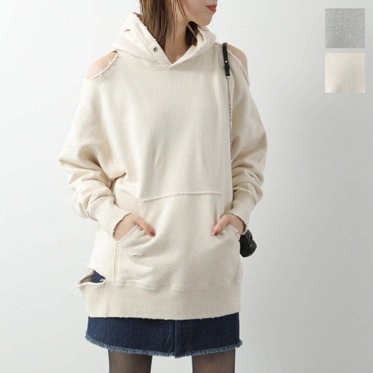 PROVOKE プロヴォーク パーカー damage hoodie PV-010057 レディース プルオーバー ダメージ フーディー スウェット コットン カ