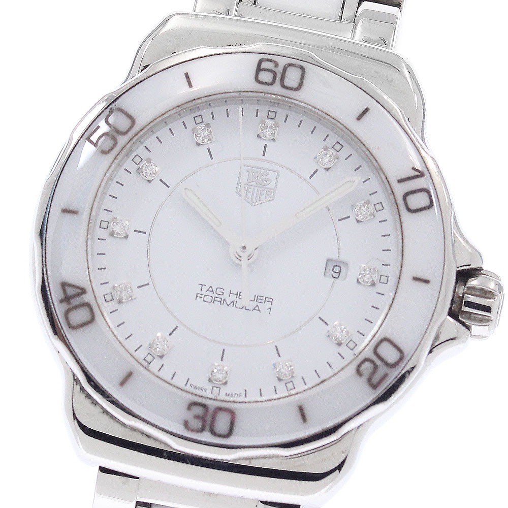 タグホイヤー TAG HEUER WAH1315 フォーミュラ1 12Pダイヤ デイト クォーツ レディース _951203【中古】