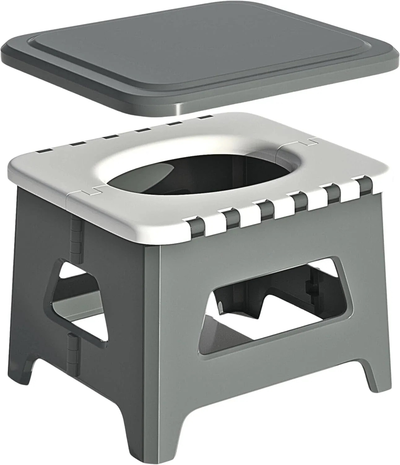 【20点セット】【急速出荷】簡易トイレ 日常は踏み台に ポータブルトイレ 携帯トイレ 耐荷重150kg 排便袋&凝固剤付き