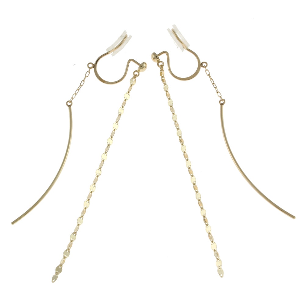 ロングチェーン イヤリング 10金 K10ゴールド 新品