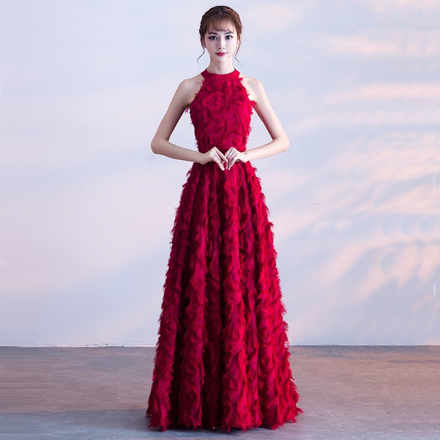 カラードレス 演奏会用 パーティードレス 花嫁 フォーマル 安い イブニングドレス 発表会 赤 新品 ロング 大きいサイズ 8,661円