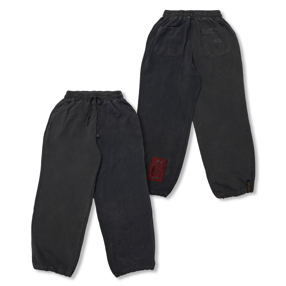 Insideout Docking Pigment Washed Wide Jogger Pants Charcoal