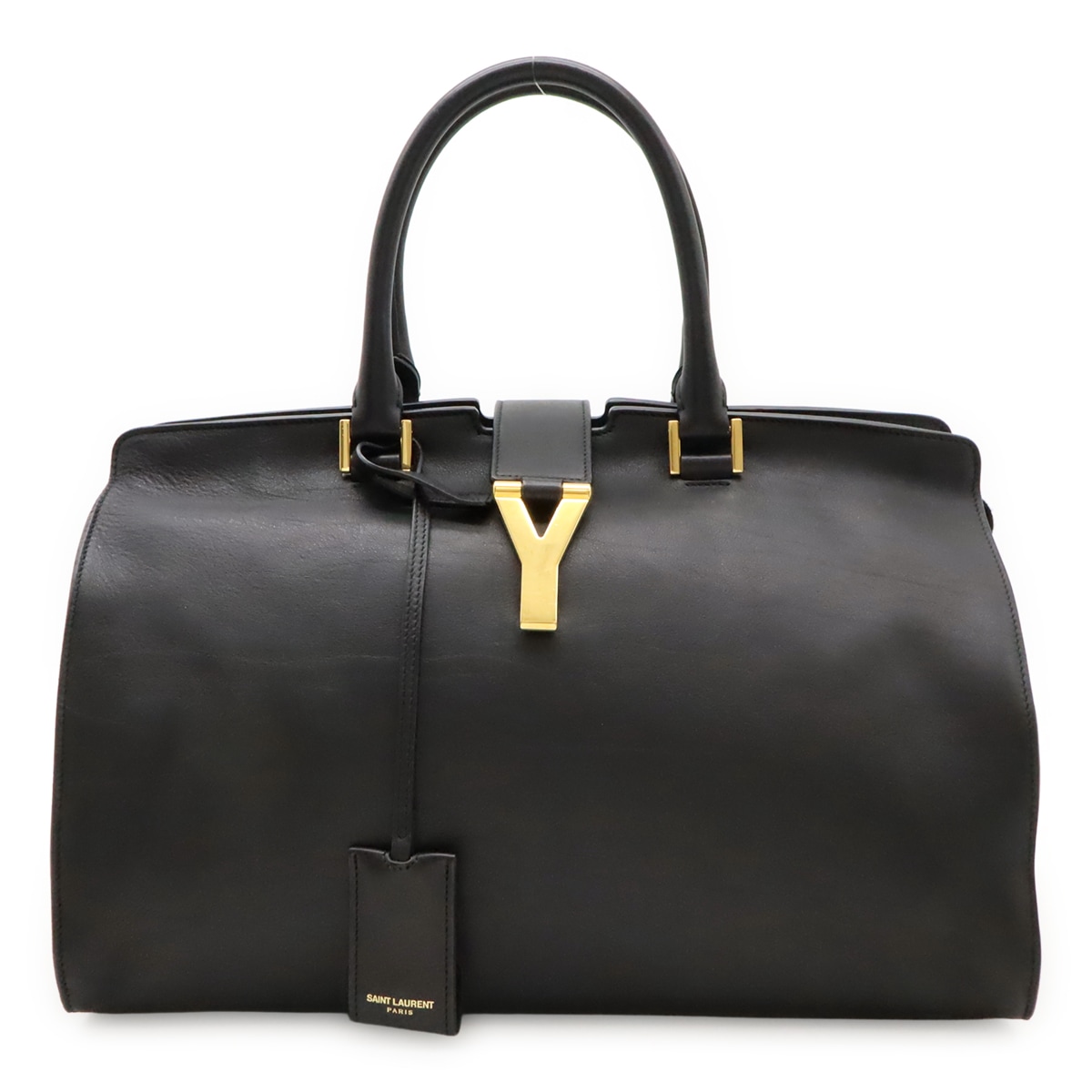 YSL イブサンローラン Yライン カバス クラシック ハンドバッグ レザー ブラック 黒 ゴールド金具 31120