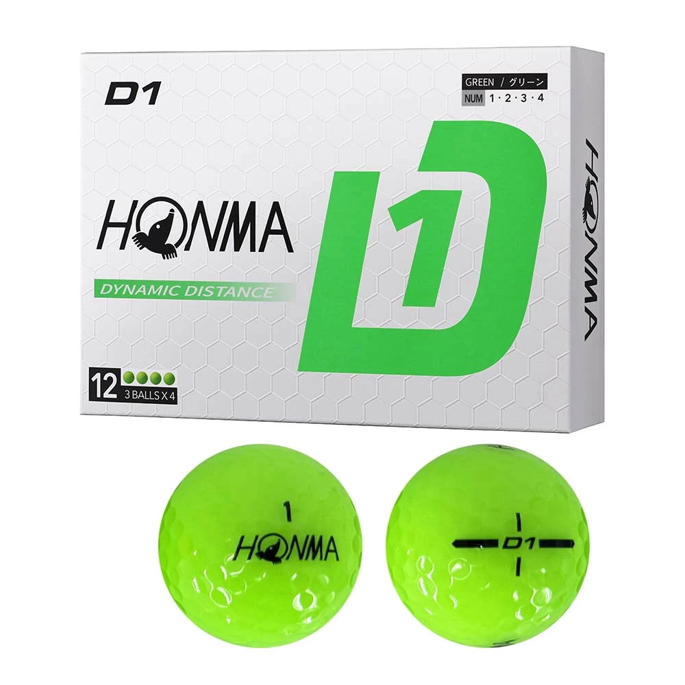お値下げ歓迎　HONMA D1 ゴルフボール グリーン 12球入 本間ゴルフ ホンマ D1 2024年モデル [グリーン] 価格比較 - 価格.com