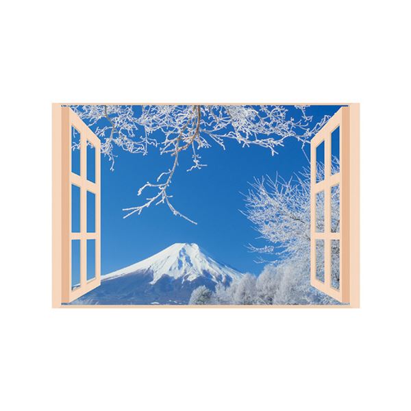 （まとめ） 昭プラ お風呂のポスター 四季彩 雪富士 8095654 (×2セット)