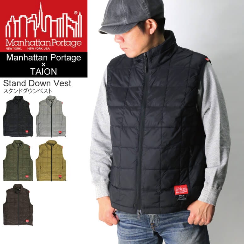 Manhattan Portage(マンハッタンポーテージ) Manhattan Portage×TAION スタンド ダウン ベスト メンズ レディース