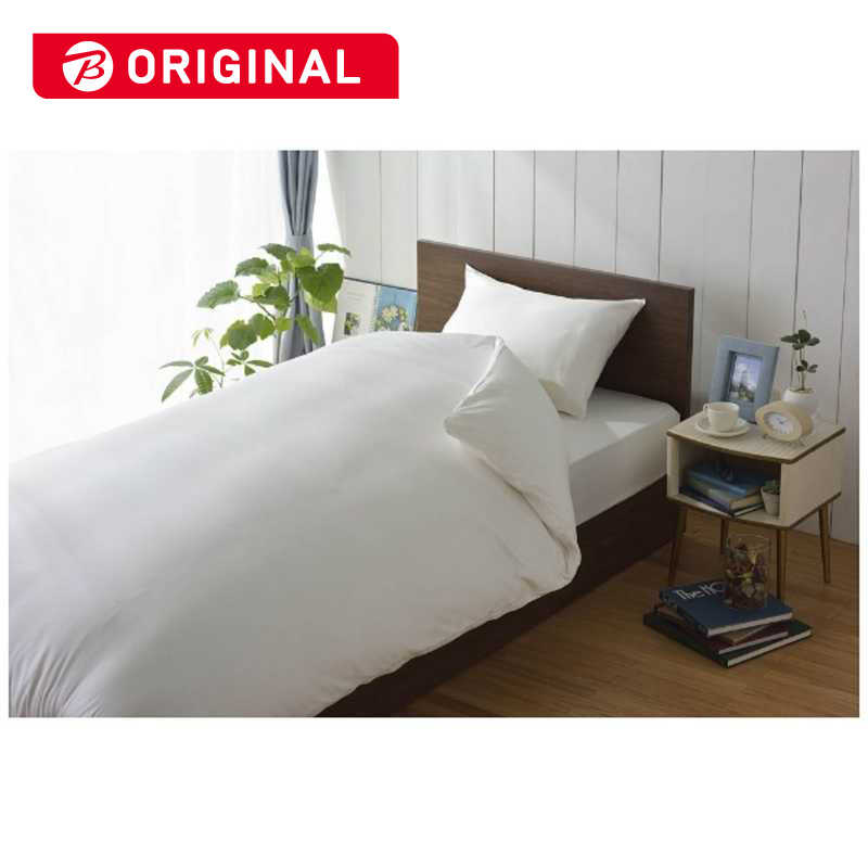 生毛工房　【掛ふとんカバー】80サテン ダブルロングサイズ(綿100%/190×230cm/ホワイト)