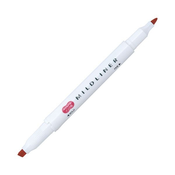 （まとめ）ゼブラ ラインマーカー マイルドライナーマイルドレッド WKT7-MR 1セット（10本）(×10セット)