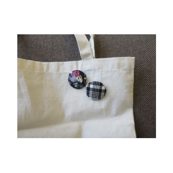 （まとめ）くるみボタン ブローチセット サークル40(×30セット)