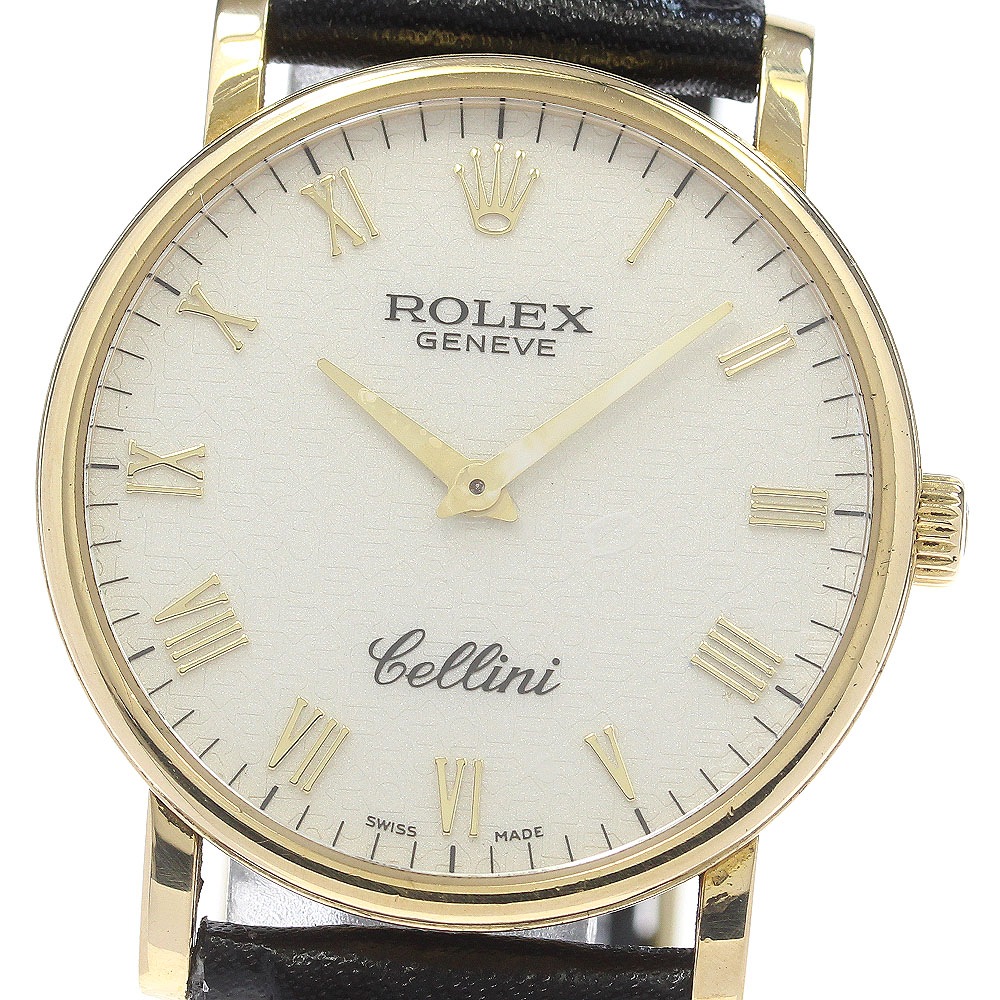 ロレックス ROLEX 5115/8 チェリーニ K18YG cal.1602 手巻き メンズ 保証書付き_835178【中古】