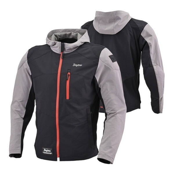 D46751 デイトナ(Daytona) バイク用 ジャケット 春夏 CE規格 ソフトプロテクター付属 吸湿速乾 ストレッチ性 クイックドライパーカー DJ-009 ブラック/レッド Lサイズ