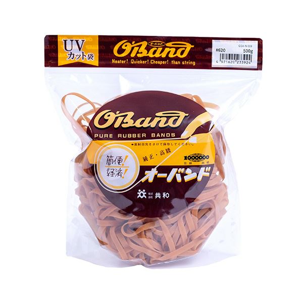 （まとめ） 共和 オーバンド#620 内径152mm 500g入 透明袋 GSA-N-008 1袋 [x3セット]