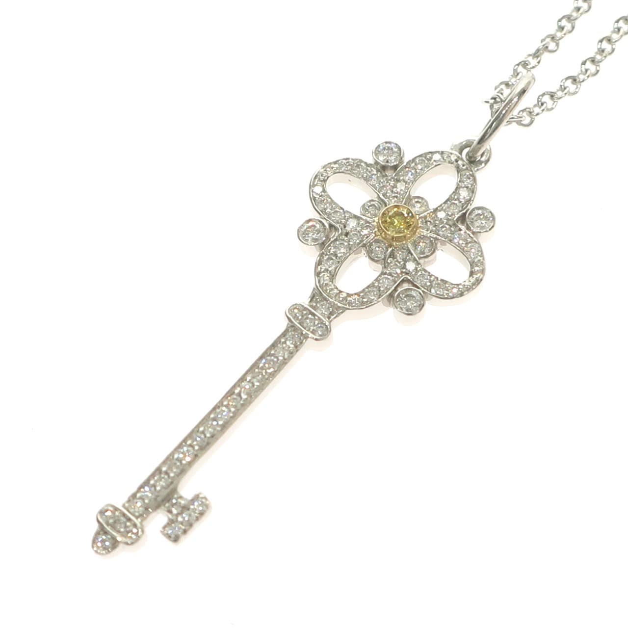 【未使用品】ビクトリア ミニ キー ネックレス K18WG 750 ホワイトゴールド Pt950 プラチナ ダイヤモンド 鍵 ペンダント ブランドジュエリー レディース 238,410円