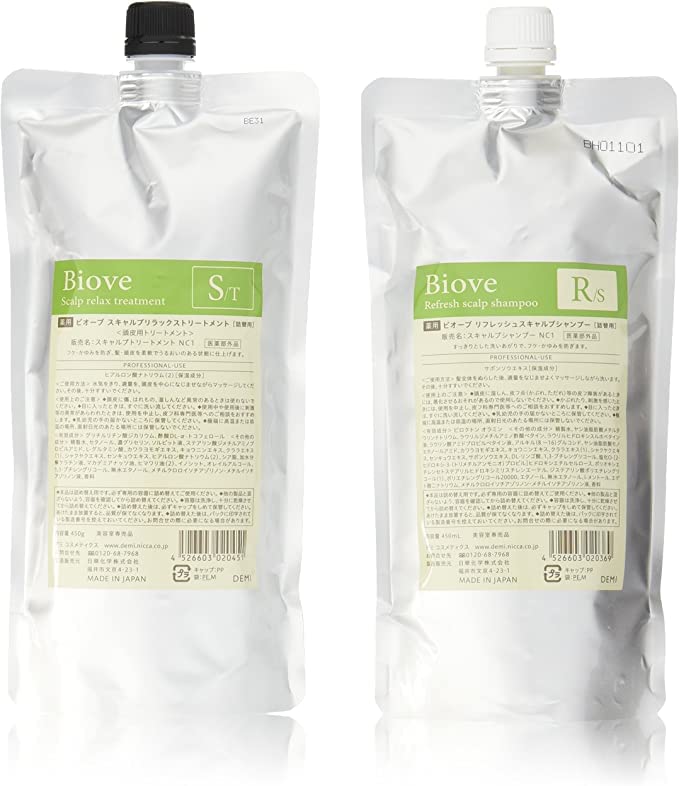 デミ ビオーブ リフレッシュスキャルプ シャンプー 450ml ＆ ビオーブ スキャルプリラックス トリートメント 450g 詰め替え用 セット