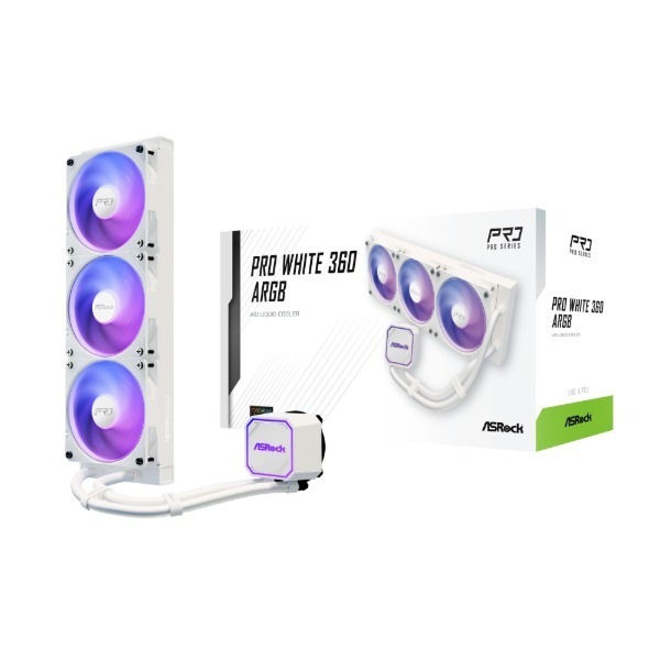 Pro White 360 ARGB ホワイト 水冷CPUクーラー(120mm×3) メーカー直送