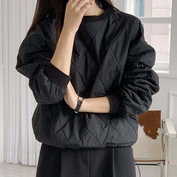 Hスタイル(DK)ダイヤヌビハニートレーナー 秋 冬 女性 ヌビ パディング トレーナー Tシャツ