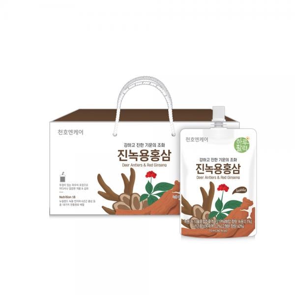 チョンホエンケア 一日活力 濃緑用紅参汁 30p 천호엔케어 하루활력 진녹용홍삼즙 30p