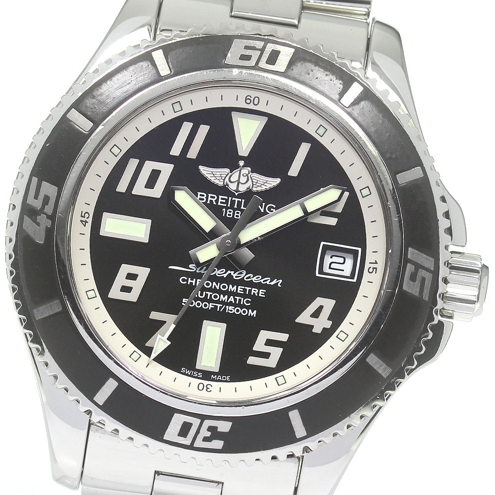 訳あり ブライトリング BREITLING A17364 スーパーオーシャン 42 デイト 自動巻き メンズ _835010【中古】