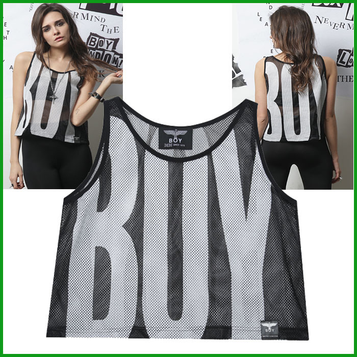 BOY LONDON(ボーイロンドン)BOYLONDON/正規品/セレブ愛用/少女時代bigbang/ G-DRAGON/K-POP/Tシャツカットソー/T-SHIRT/半袖Tシャツ/女性用Tシャツカットソー/タンクトップ/ノースリーブ/B52TS24F89