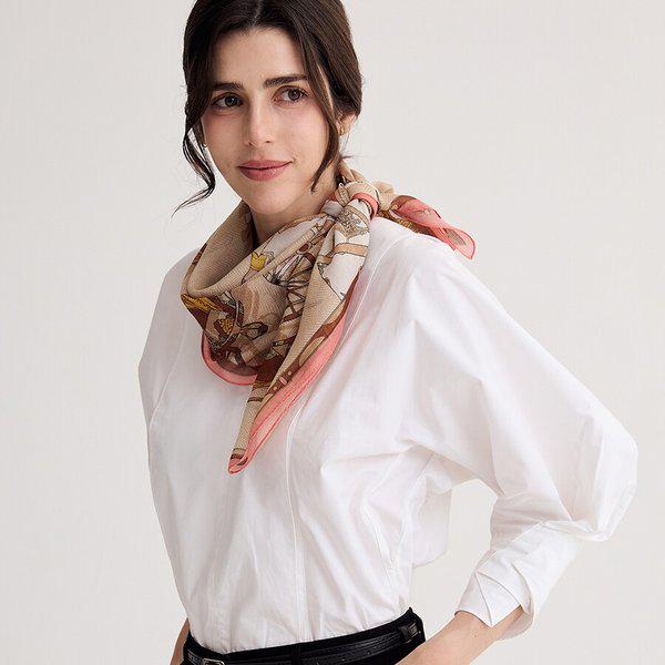 AK盆唐店 ウールシルク 菱形スカーフ (BD) FKI024I