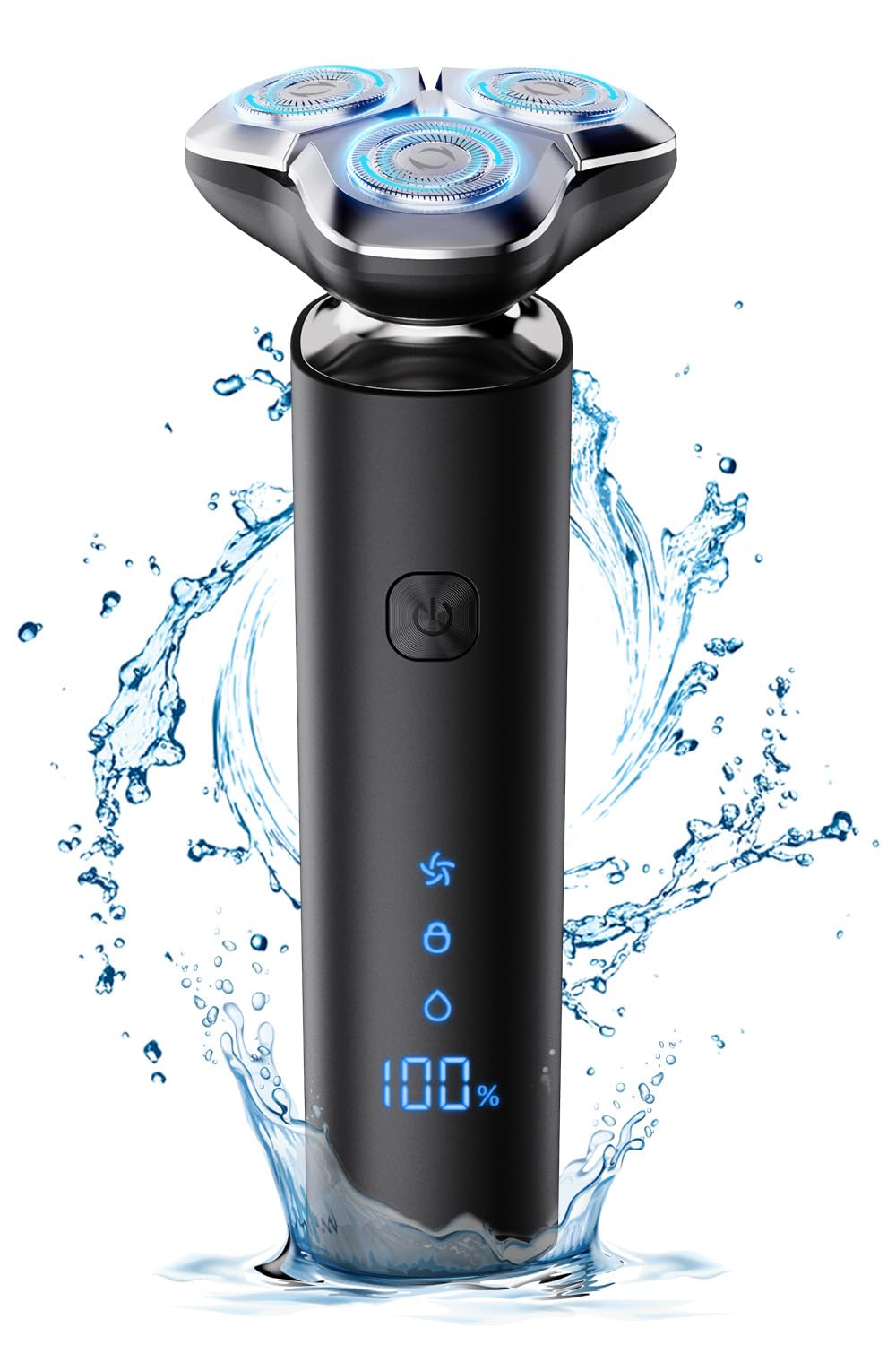 ひげそり 電動シェーバー【2025新登場】電気シェーバー メンズ 髭剃り 電動 360回転式 LEDディスプレイ IPX7防水 お風呂 乾湿両用 長持ちバッテリー 軽量・低騒音 残量表示 ロック機能