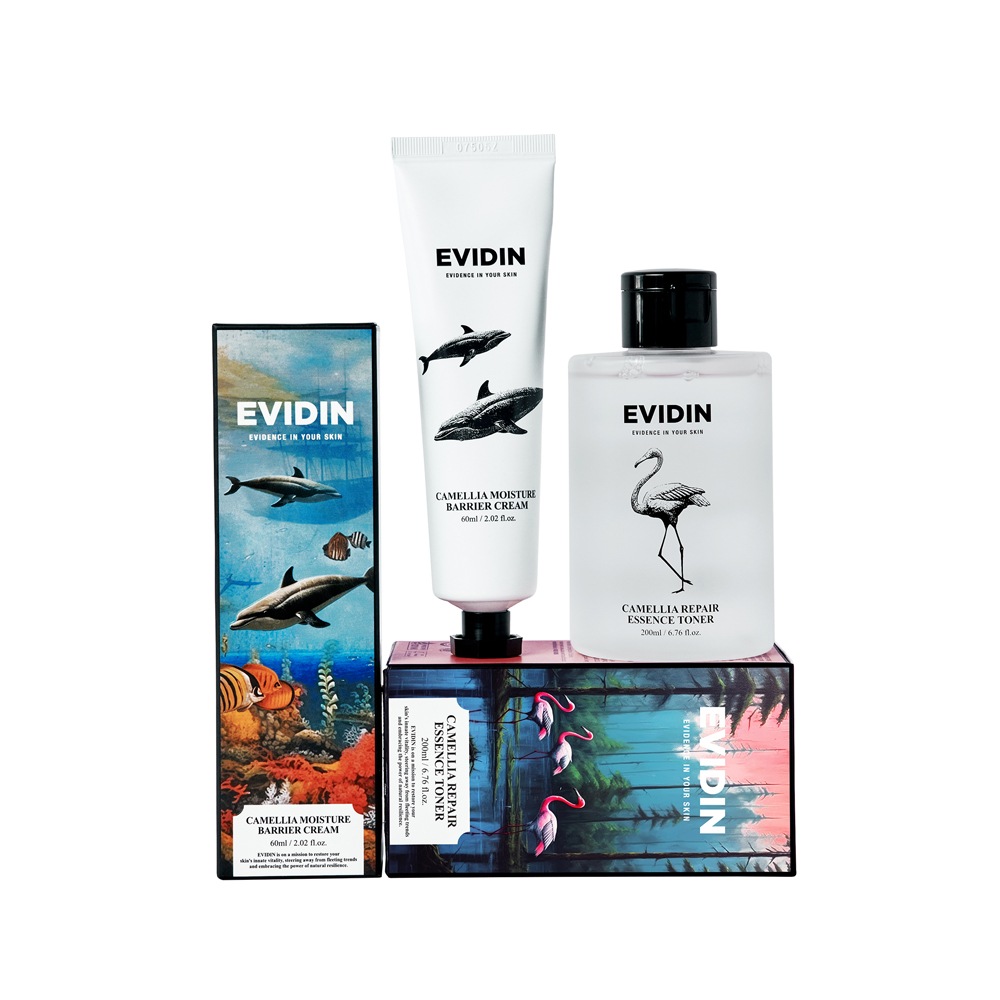 【内側ツヤセット】 カメリアリペアエッセンストナー 200ml x カメリアモイスチャーバリアクリーム 60ml