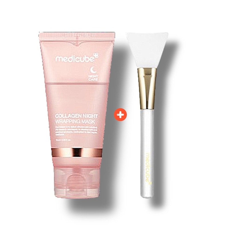 コラーゲンナイトラッピングマスク 75ml + ジェルブラシ / 睡眠パック