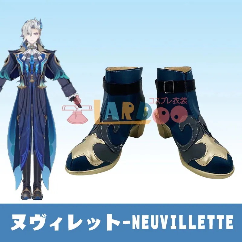 2026 新作 L 原 神 Genshin げ ヌヴィレット Neuvillette コスプレ 靴 ブーツ