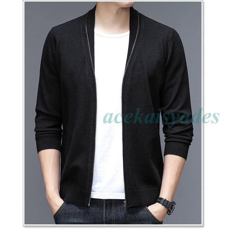 カーディガン メンズ ジャケット ニット ニットジャケット 春 秋 冬 厚手 ブルゾン 40代 50代