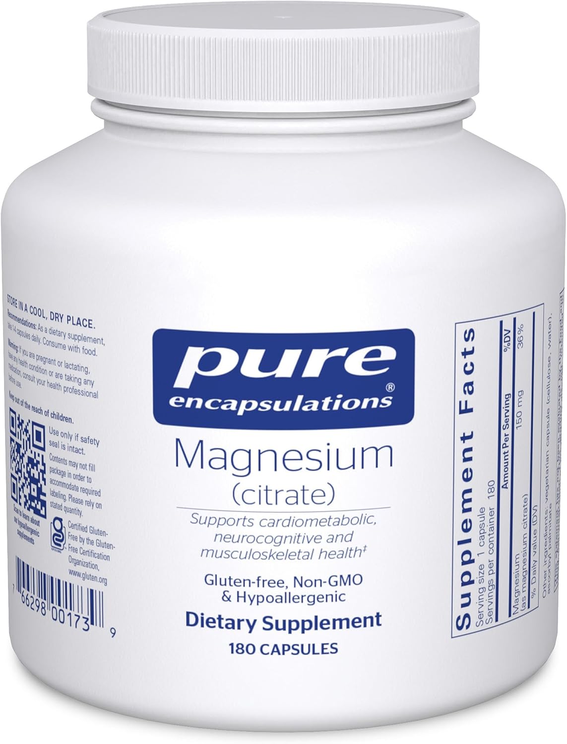 Pure Encapsulations Magnesium (Citrate) 180 Capsules
