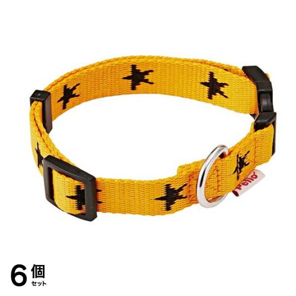 ペティオ メリカジ スターカラー M 中型犬用首輪 オレンジ 1本入 (W55435) 6個セット