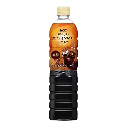 おいしいカフェインレス UCC おいしいカフェインレスコーヒー 無糖 ペットボトル コーヒー 900ml12本