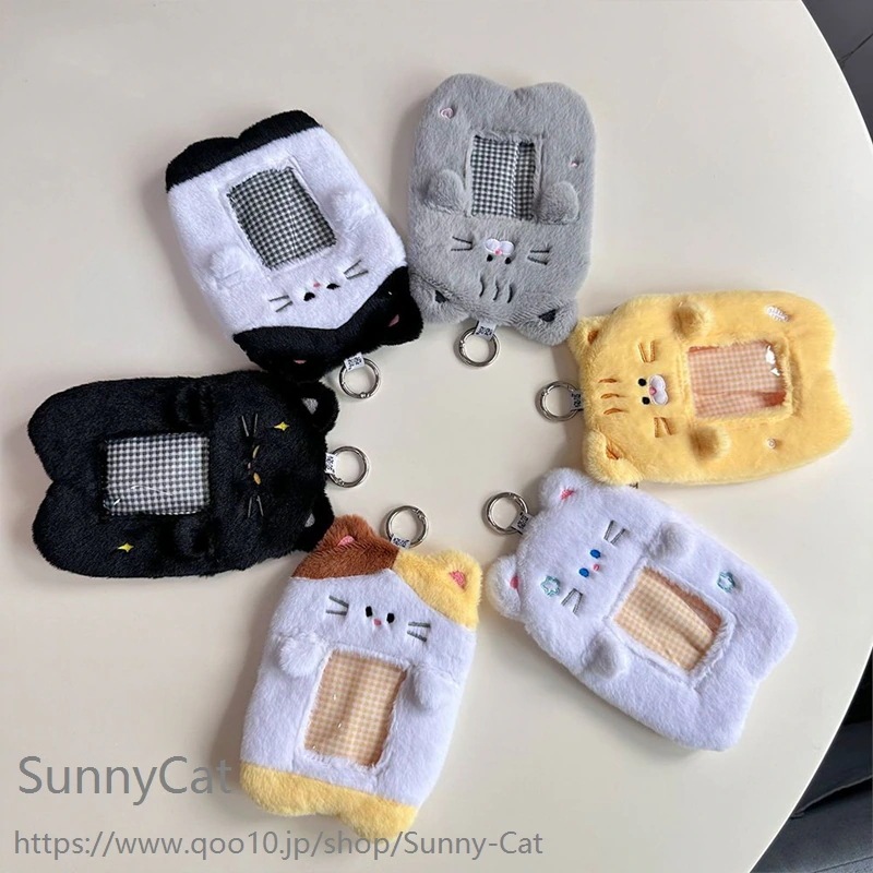 【10個セット】トレカケース 韓国 ネコ 人気 トレカケース キーホルダー アイドル 推し活 応援 写真 写真入れ トレカ収納 ペンダント カードケース パスケース インテリア 韓国雑貨