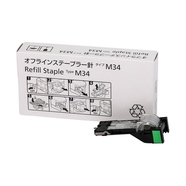 オフラインステープラー 針タイプM34 1000本/個 418136 1箱（5個）その他PC用アクセサリー