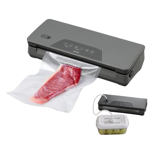 真空パック機 ロール内蔵タイプ チャコールグレー VPF-M60