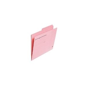 （まとめ）プラス カットフォルダー 2山 FL-062IF A4 桃 10枚(×10セット)