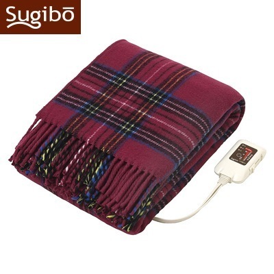 椙山紡織 電気ひざ掛け ワイド 電気敷布 SB20HW01-WR ワインレッド Sugibo